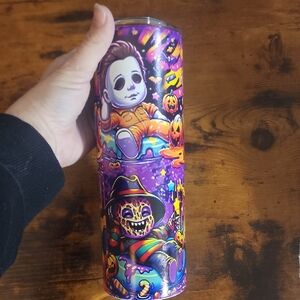 Colorful Halloween Themed Tumbler 20oz